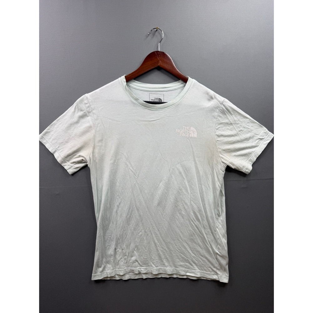 The North Face Graphic Tee Womens Mint Green Short Sleeve Back Logo M